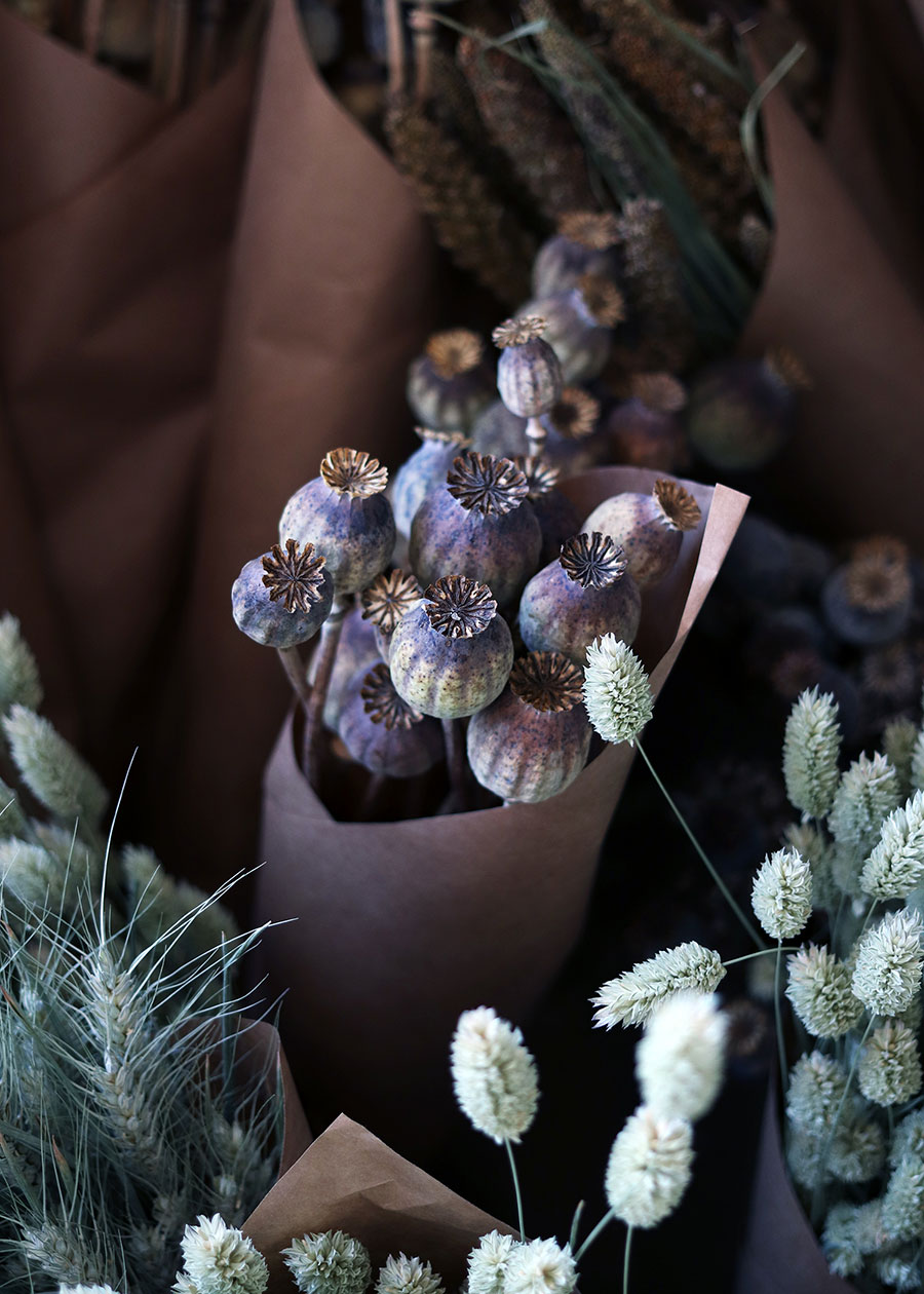 Trockenblumen-Bouquets