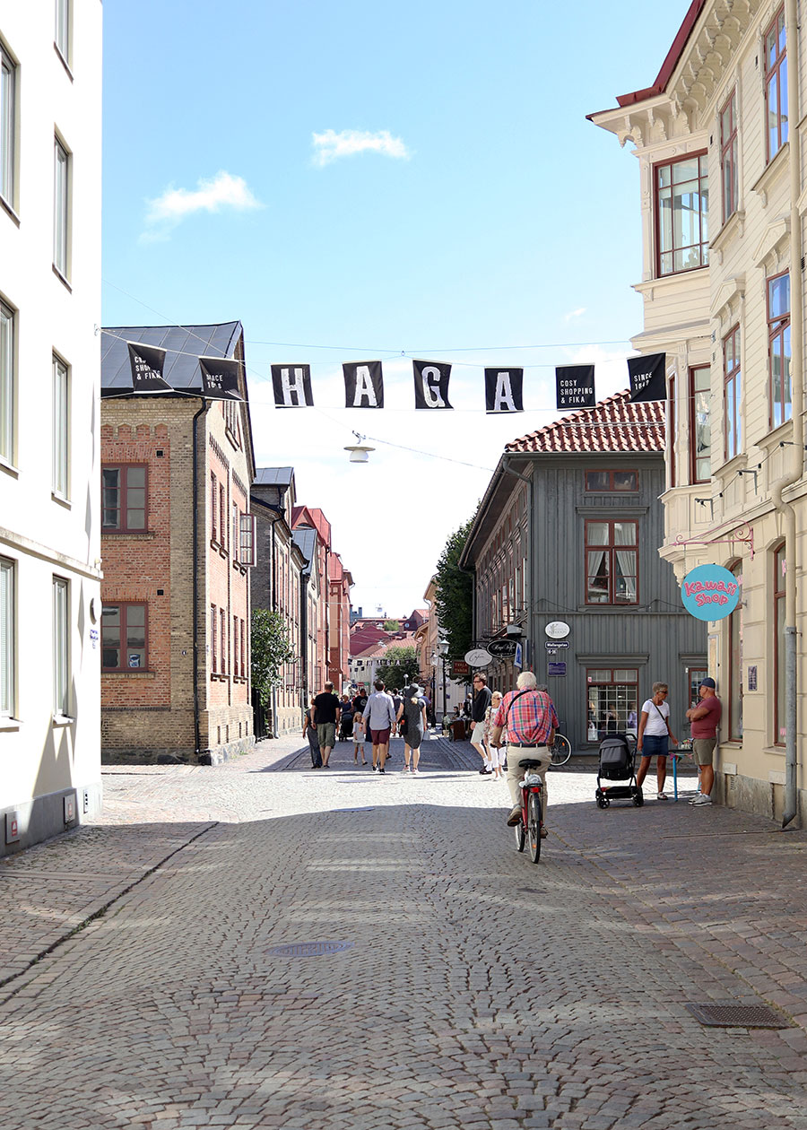 Eine beschauliche Straße im historischen Haga Viertel